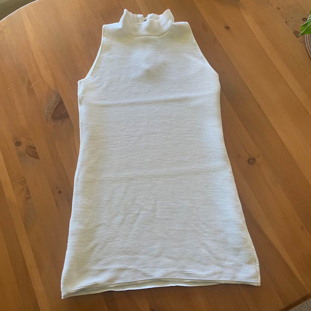 WHBM Ribbed Mock-neck bodycon Mini Dress